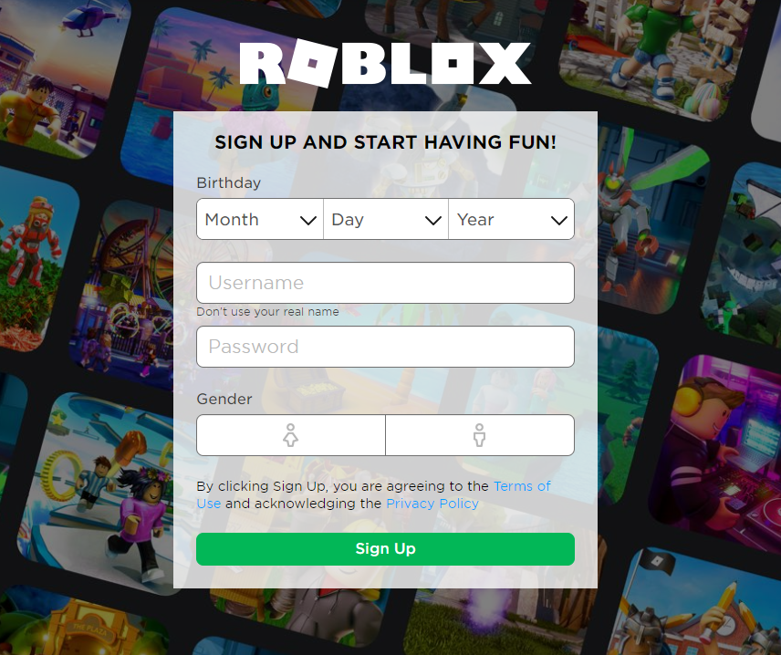 How to create a Roblox account